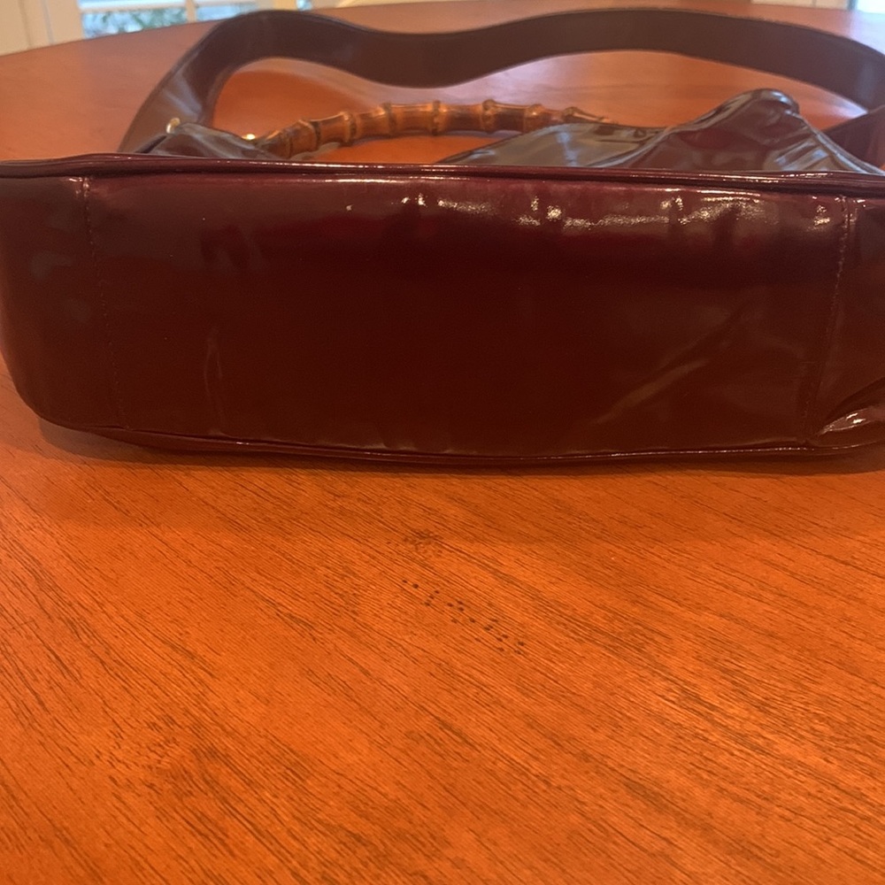 Authentic Gucci enamel patent leather Bamboo bag vintage - Picture 5 of 15